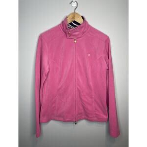 Lilly Pulitzer Madge Fleece Zip-Up Jacket Pink R$148 Size XL - NWT!